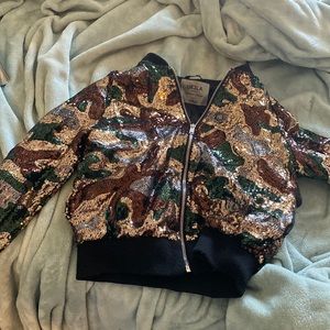 Camo glittered light jacket